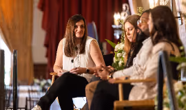 Panel discussion at a hotel conference venue